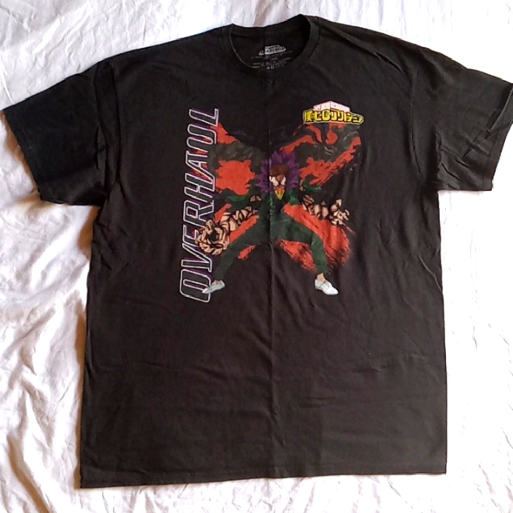 Hot Topic My Hero Academia T-Shirt Black Size L OVERHAUL